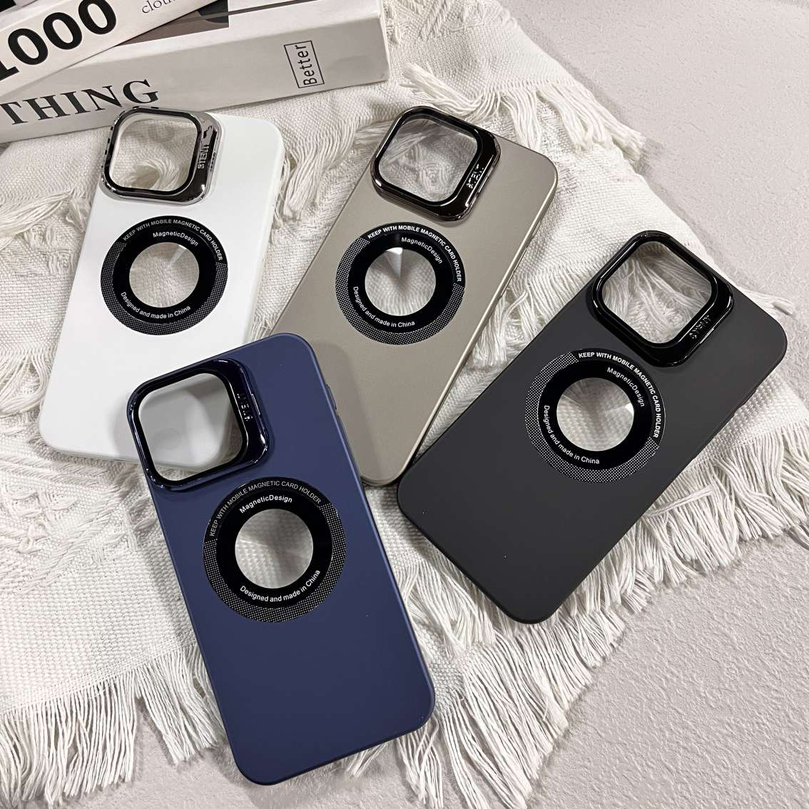 iPhone 15 Back Cover With MagSafe Charging and Camera Protection Stand
