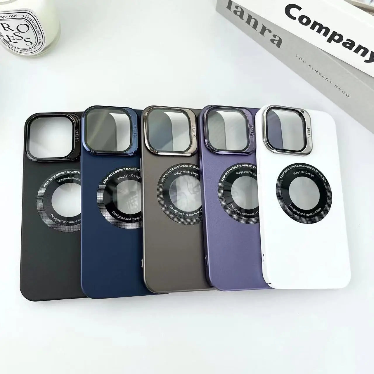iPhone 15 Back Cover With MagSafe Charging and Camera Protection Stand