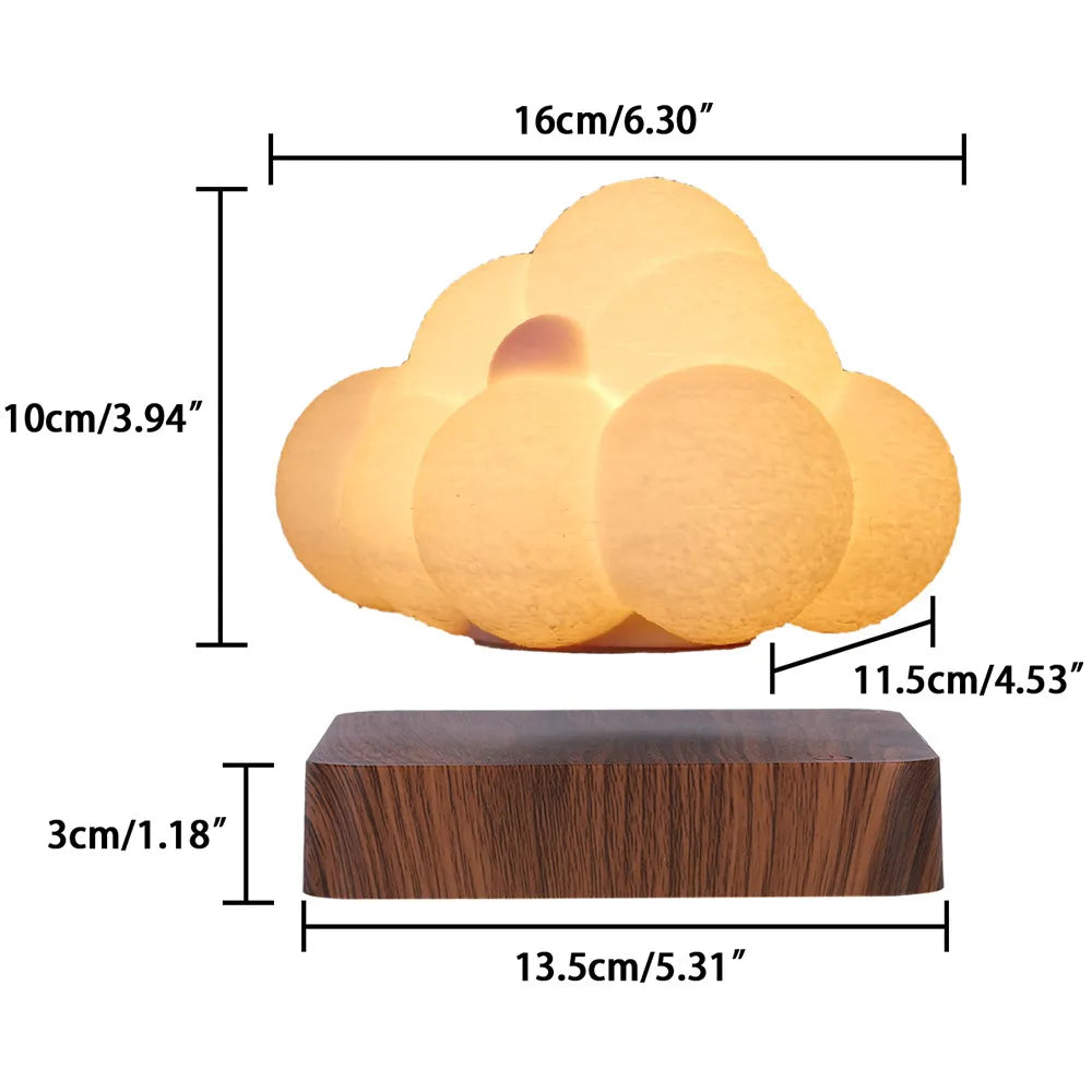 CloudLite: Floating LED Cloud Lamp – Magnetic Levitating Light with 360° Rotation & 3 Lighting Modes for Home & Office Décor