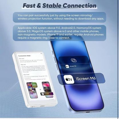 Camio: Magnetic Wireless Selfie Monitor & Rear Camera Preview Screen with 1080P Recording for iPhone & Android, Vlogging, TikTok & Live Streaming