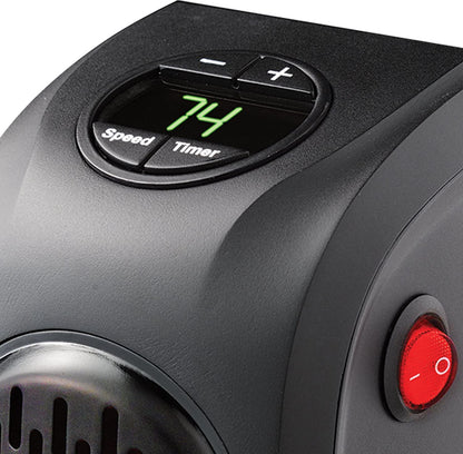 Roomie: Portable 400W Wall Socket Heater with LED Display & Adjustable Temperature Control for Home & Office