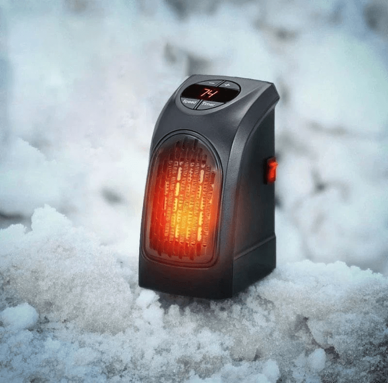 Roomie: Portable 400W Wall Socket Heater with LED Display & Adjustable Temperature Control for Home & Office